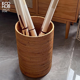 Giỏ mây đựng đồ hình trụ ecohub 28x22cm e00315
