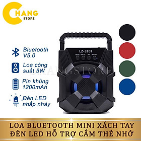 Mua Loa mini Bluetooth xách tay SN-1995 nhỏ gọn âm thanh siêu hay đèn led nhấp nháy Hỗ trợ cắm thẻ nhớ  USB