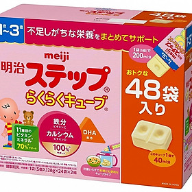 Sữa Meiji Số 1-3 dạng thanh dành cho trẻ từ 1-3 tuổi 48 thanh
