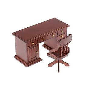 1/12 Dollhouse Miniature Wooden Bedroom Furniture Kit  Chair Decor