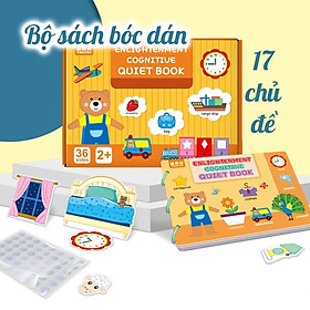 Đồ Chơi Giáo Dục Học Liệu Bóc Dán Montessori 17 Chủ Đề Giáo Dục Sớm Thông Minh Cho Bé 2-6 Tuổi