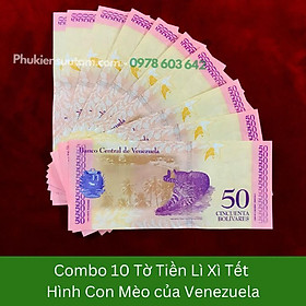 Mua Combo 10 Tờ Lì Xì Tết Hình Con Mèo Của Venezuela  kích thước: 15.5cmx7.5cm  màu tím - SP005872