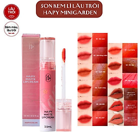 Son kem lì HA:PY Matte Lip Cream bám màu lâu trôi 3.5ml - Phiên bản son Roses mẫu mới