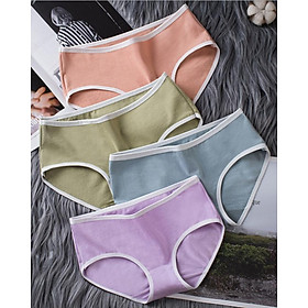 Combo 4 quần lót nữ cotton trơn thông hơi đẹp