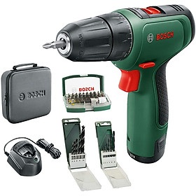 Máy khoan không dây Bosch EasyDrill 1200 (pin 2.0 Ah, Hệ thống 12 Volt, bộ mũi khoan và vặn vít) Hàng Chính Hãng