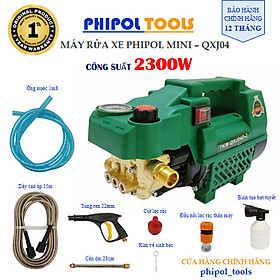 Mua Máy rửa xe và xịt rửa đa năng PHIPOL TOOLS QXJ04 có chỉnh áp tặng kèm đầy đủ phụ kiện - Màu Ngẫu Nhiên - Hàng Chính Hãng