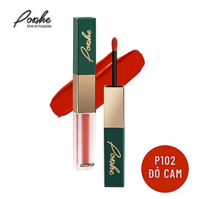 Son 2 Đầu POSSHE P102 - Đỏ Cam Không Lem Trôi