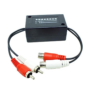 RCA Car Audio Amplifier Ground Loop Isolator Noise Filter Reducer Suppressor