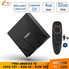 Mua tivi box T95h điều khiển cử chỉ và giọng nói tiếng việt 4GB RAM 32GB ROM android 10 voice có cài sẵn ứng dụng truyền hình miễn phí vĩnh viễn - Hàng Nhập Khẩu