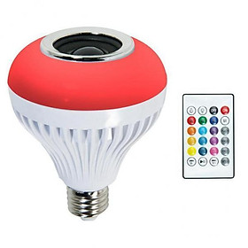 4X 5-7W Wireless Bluetooth Speaker Lamp LED RGB Music Bulb Light E27 Dimmable