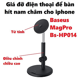 Mua Giá đỡ điện thoại để bàn hít nam châm cho iphone Baseus MagPro BS-HP014  _ hàng chính hãng