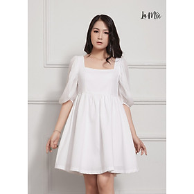 Đầm Babydoll Lụa Crep, Tay Lửng, Tùng Nhún Maxivic, La Mộc - LM012209