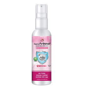 Chai Xịt Khuẩn Rửa Tay Nano Areiwa 60ml
