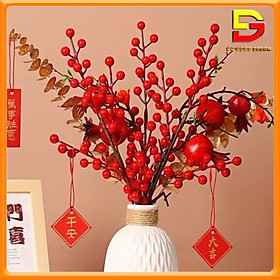 Mua Lọ Hoa Giả Bình Hoa Đào Đông Mix Nhiều Mẫu Decor Trang Trí Nhà Cửa Sang Trọng DG-224