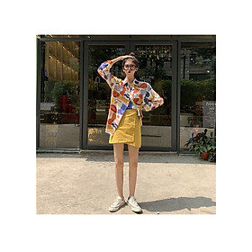 Áo sơ mi nữ họa tiết lạ