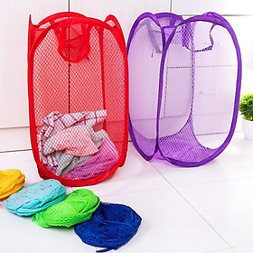 Mua COMBO 2 Giỏ lưới đựng đồ đa năng  gấp gọn (giỏ lưới đựng quần áo  đồ chơi ..)