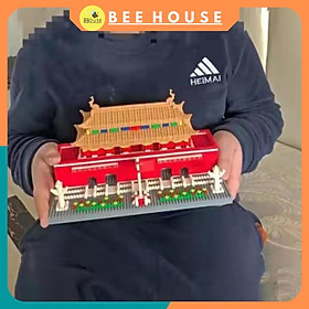 Đồ chơi lắp ghép kiến trúc thế giới cung điện lourve mô hình lâu đài cho người lớn xếp hình taj mahal diy nanoblock