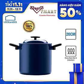 BÁO GIÁ Nồi Duro Lock | Shopee Lazada Sendo Tiki mới nhất 48 Nồi Decor Lock&Lock LDE1204IH Hai Tay Cầm (20cm) - Màu Navy