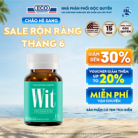 [Hộp 15v] Viên Uống Bổ Mắt WIT Ecogreen Giảm Mỏi Mắt, Tăng Cường Thị Lực Mắt Cho Bé & Người Lớn