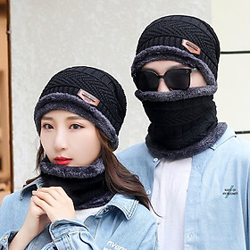 Nón len nam, mũ len nam lót lông cực ấm có kèm khăn quàng cổ mẫu HOT MLN2 (dùng được cho cả nam lẫn nữ)