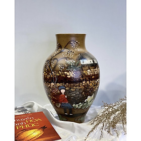 Mua Lọ gốm Bát Tràng vuốt tay độc bản cao 30cm