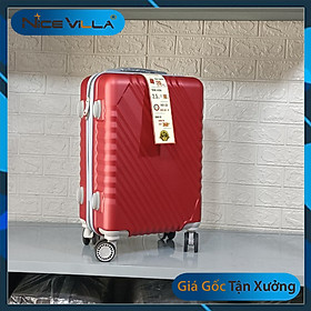 Vali Kéo Thời Trang NiceVilla Size 20 & 24 Inch - Size 24 inch - ĐỎ ĐÔ