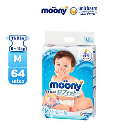 Tã Bỉm Dán Cao Cấp Moony Size NB90 S84 M64 L54