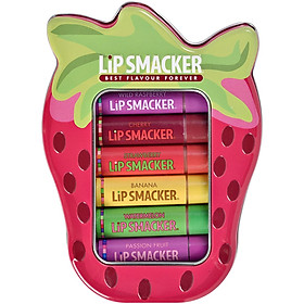 Lip Smacer - Set Son Hương Trái Cây 6 Vị Truyền Thống Vỉ Nhôm - Lip Smacker Fruity Strawberry