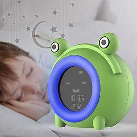 Clock , Baby Children’s Sleep Training Clock with 5 Led Lights, 4  Backlight,  Rings   USB Charging Clock