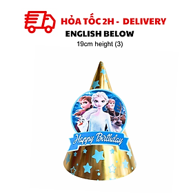 Nón Sinh Nhật Công Chúa Elsa, Frozen Cho Bé - Princess Elsa Frozen Birthday Hat For Kid SEC28