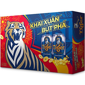Thùng Bia Tiger 24 Lon (330ml / Lon) - Bao Bì Xuân