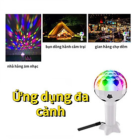 Mua USB sạc bóng đá bóng ma thuật thanh ánh sáng KTV cắm trại ngoài trời RGB không khí ánh sáng cầm tay bóng đèn xoay đầy màu sắc