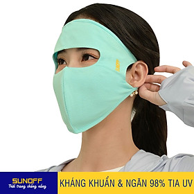 Khẩu Trang Mặt Nạ Vải Kháng khuẩn & Ngăn 98% Tia UV (2 lớp 3in1) - SUNOFF CoolSport