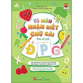 Sách Tô Màu Nhận Biết Chữ Cái- Rau Củ Quả