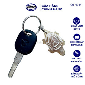Móc treo chìa khóa con rùa bằng Sừng bò Châu Phi (OTH011) TỈA TÁCH RẤT ĐẸP 
