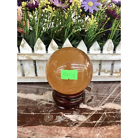 Quả cầu phong thủy đá thạch anh vàng - Đường kính 7cm; 7,2cm và 7,5cm