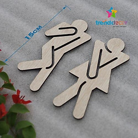 Bảng Gỗ Treo Tường Decor Restroom