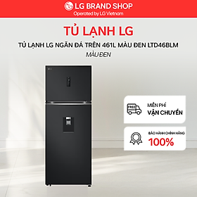 [Chỉ giao Miền Nam] Tủ lạnh LG ngăn đá trên Smart Inverter 459L màu đen LTD46BLM - Hàng Chính Hãng