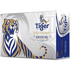 Thùng 24 Lon Tiger Crystal Lon Cao (330ml/Lon) - Bao Bì Xuân