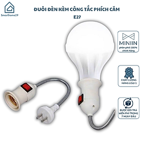 Mua Đuôi Đèn Đa Năng Xoay 360 Độ – Đui Đèn E27 Lò Xo Phích Cắm Kèm Công Tắc-Tiện Lợi và Linh Hoạt Trong Mọi Không Gian - HÀNG CHÍNH HÃNG MINIIN