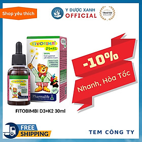 FITOBIMBI D3 K2, 30ml, Vitamin D3 K2 cho bé, trẻ em của Ý - Y Dược Xanh