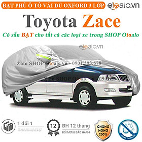 Bạt che phủ xe ô tô Toyota Zace vải dù 3 lớp CAO CẤP BPXOT - OTOALO