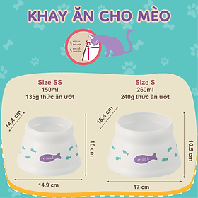 Chén đựng thức ăn cho chó mèo RICHELL Nhật nhiều size | Pet