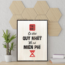 Mua Tranh gỗ tạo động lực SBS009: Thời gian là thứ quý nhất và nó miễn phí