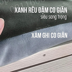 CO GIÃN XANH 5040 Vải may thú bông co giãn 4 chiều huggies Xanh vải nhung mịn mượt chất lượng cao