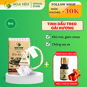 Tinh dầu treo Oải hương nguyên chất 8ml - Hoa Nén - Vegan - Thư giãn, làm thơm, chống say xe