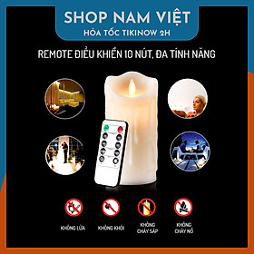 Nến Điện Tử Tim Lắc Thân Sáp Siêu Thật Có Remote và Sạc Điện