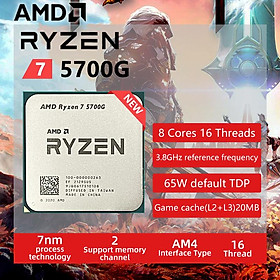AMD Ryzen 7 5700G R7 5700G 3.8GHz 8 nhân 16 luồng 65W L3=16M 100-000000263 Ổ cắm AM4 mới nhưng không có quạt