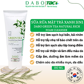 Sữa Rửa Mặt Cao Cấp 3 In 1 Trà Xanh Dabo (180ml)