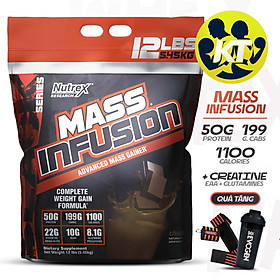 Sữa Tăng cân & Tăng cơ Mass Infusion từ Nutrex - Tăng cân nhanh & Hỗ trợ tiêu hóa (Ngay cả khi dị ứng Lastose)